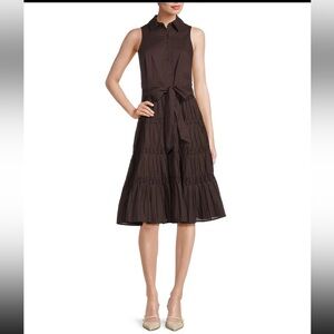 Anne Klein Women's Brown Button Down Shirt